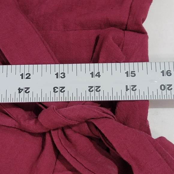 She+Sky Flutter Sleeve Embroidered Wrap Dress Size Large 100% Cotton - Picture 6 of 11